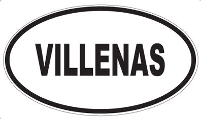 VILLENAS - Oval Sticker