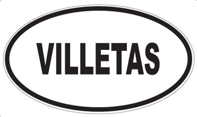 VILLETAS - Oval Sticker