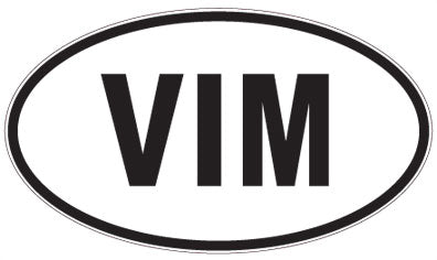 VIM - 3 Letter Initials Oval Magnet