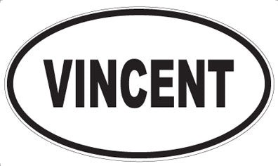 VINCENT - Oval Sticker