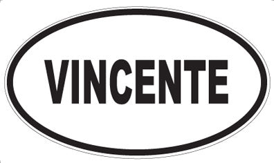 VINCENTE - Oval Sticker
