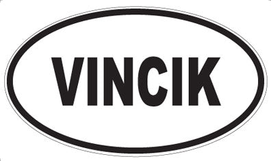 VINCIK - Oval Sticker