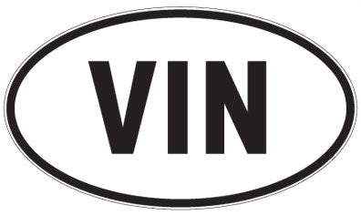 VIN - 3 Letter Initials Oval Magnet