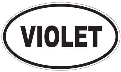 VIOLET - Oval Sticker