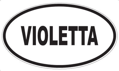 VIOLETTA - Oval Sticker