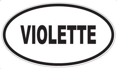 VIOLETTE - Oval Sticker