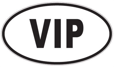 VIP - 3 Letter Initials Oval Magnet