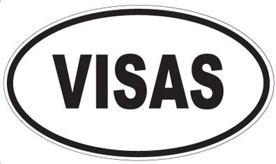 VISAS - Oval Sticker