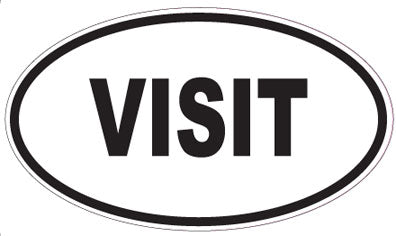 VISIT - Oval Sticker