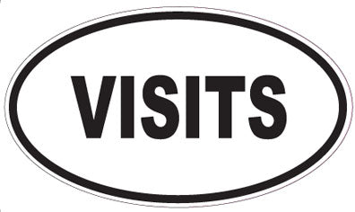 VISITS - Oval Sticker