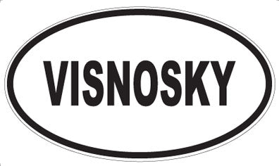 VISNOSKY - Oval Sticker