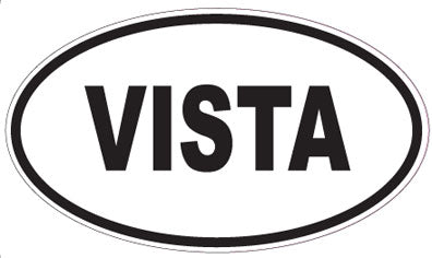 VISTA - Oval Sticker