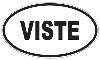 VISTE - Oval Sticker