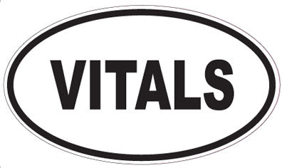 VITALS - Oval Sticker