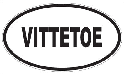 VITTETOE - Oval Sticker