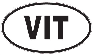 VIT - 3 Letter Initials Oval Magnet