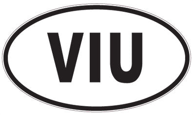 VIU - 3 Letter Initials Oval Magnet