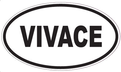 VIVACE - Oval Sticker