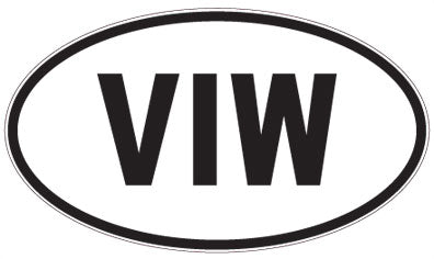 VIW - 3 Letter Initials Oval Magnet
