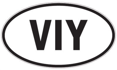 VIY - 3 Letter Initials Oval Magnet