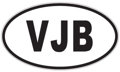 VJB - 3 Letter Initials Oval Magnet