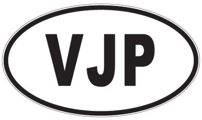 VJP - 3 Letter Initials Oval Magnet