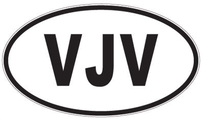 VJV - 3 Letter Initials Oval Magnet