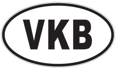 VKB - 3 Letter Initials Oval Magnet