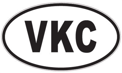 VKC - 3 Letter Initials Oval Magnet
