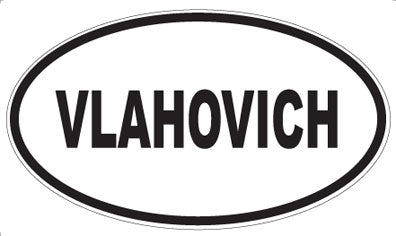 VLAHOVICH - Oval Sticker