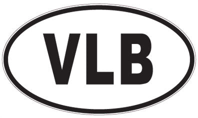 VLB - 3 Letter Initials Oval Magnet
