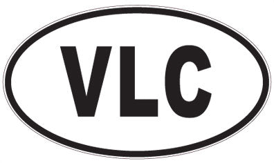 VLC - 3 Letter Initials Oval Magnet