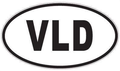 VLD - 3 Letter Initials Oval Magnet
