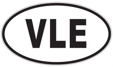 VLE - 3 Letter Initials Oval Magnet