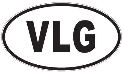 VLG - 3 Letter Initials Oval Magnet