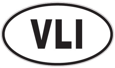 VLI - 3 Letter Initials Oval Magnet