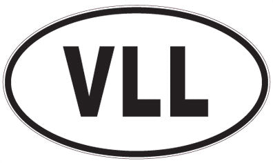 VLL - 3 Letter Initials Oval Magnet