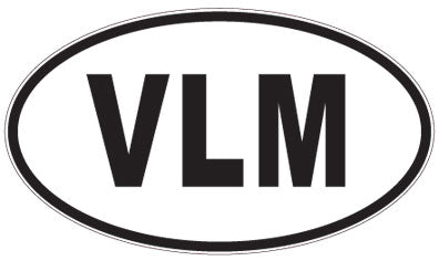 VLM - 3 Letter Initials Oval Magnet