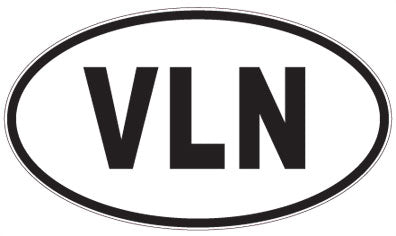 VLN - 3 Letter Initials Oval Magnet