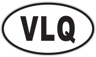 VLQ - 3 Letter Initials Oval Magnet