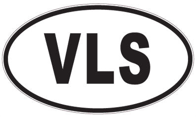 VLS - 3 Letter Initials Oval Magnet
