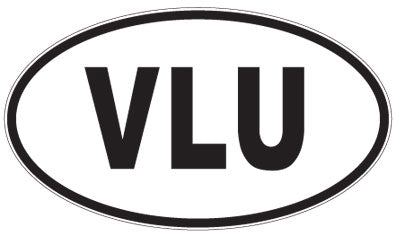 VLU - 3 Letter Initials Oval Magnet
