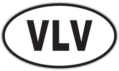 VLV - 3 Letter Initials Oval Magnet