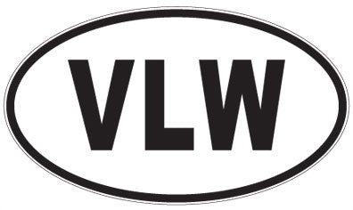 VLW - 3 Letter Initials Oval Magnet
