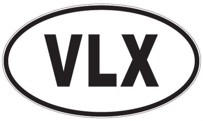 VLX - 3 Letter Initials Oval Magnet