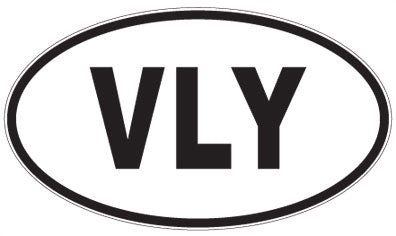 VLY - 3 Letter Initials Oval Sticker