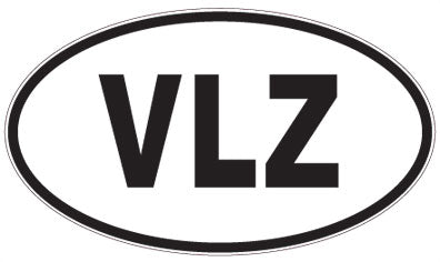 VLZ - 3 Letter Initials Oval Magnet