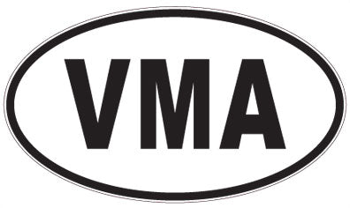 VMA - 3 Letter Initials Oval Magnet