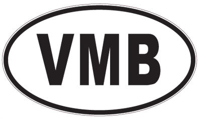 VMB - 3 Letter Initials Oval Magnet
