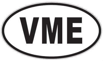 VME - 3 Letter Initials Oval Magnet